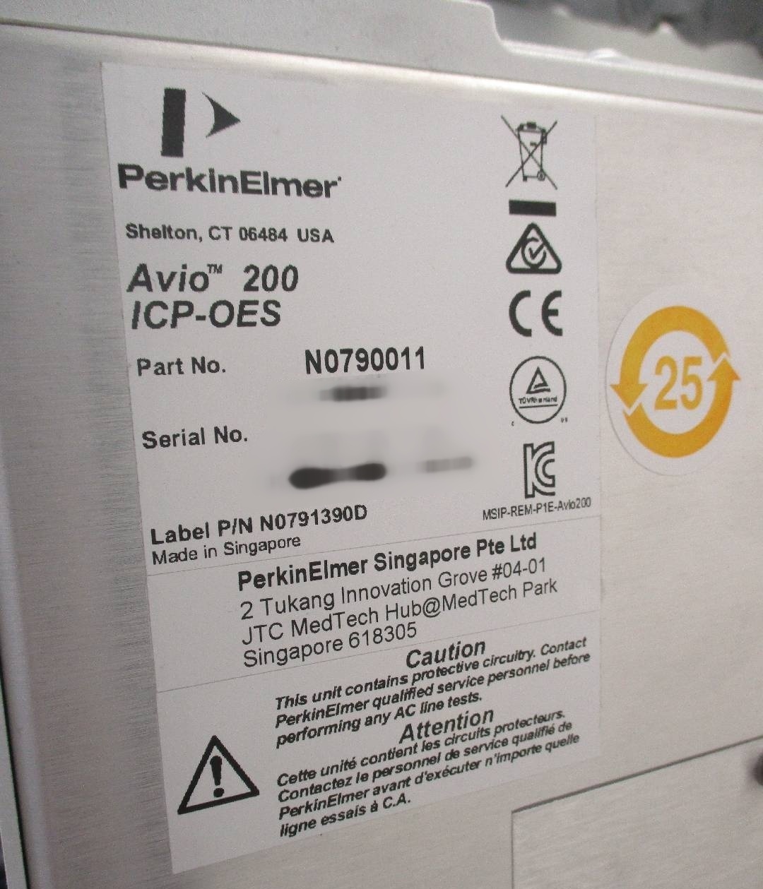 사진 사용됨 PERKIN ELMER Avio 200 판매용