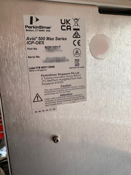 Photo Utilisé PERKIN ELMER Avio 550 Max À vendre