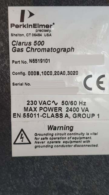 Photo Used PERKIN ELMER Clarus 500 For Sale