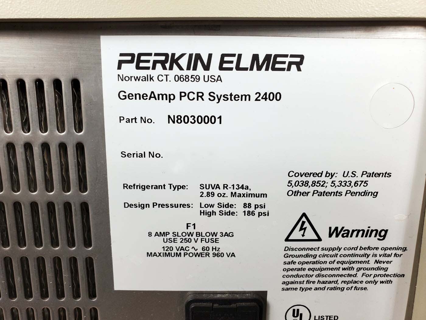 Foto Verwendet PERKIN ELMER GeneAmp 2400 Zum Verkauf