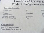 圖為 已使用的 PERKIN ELMER Lambda 45 待售