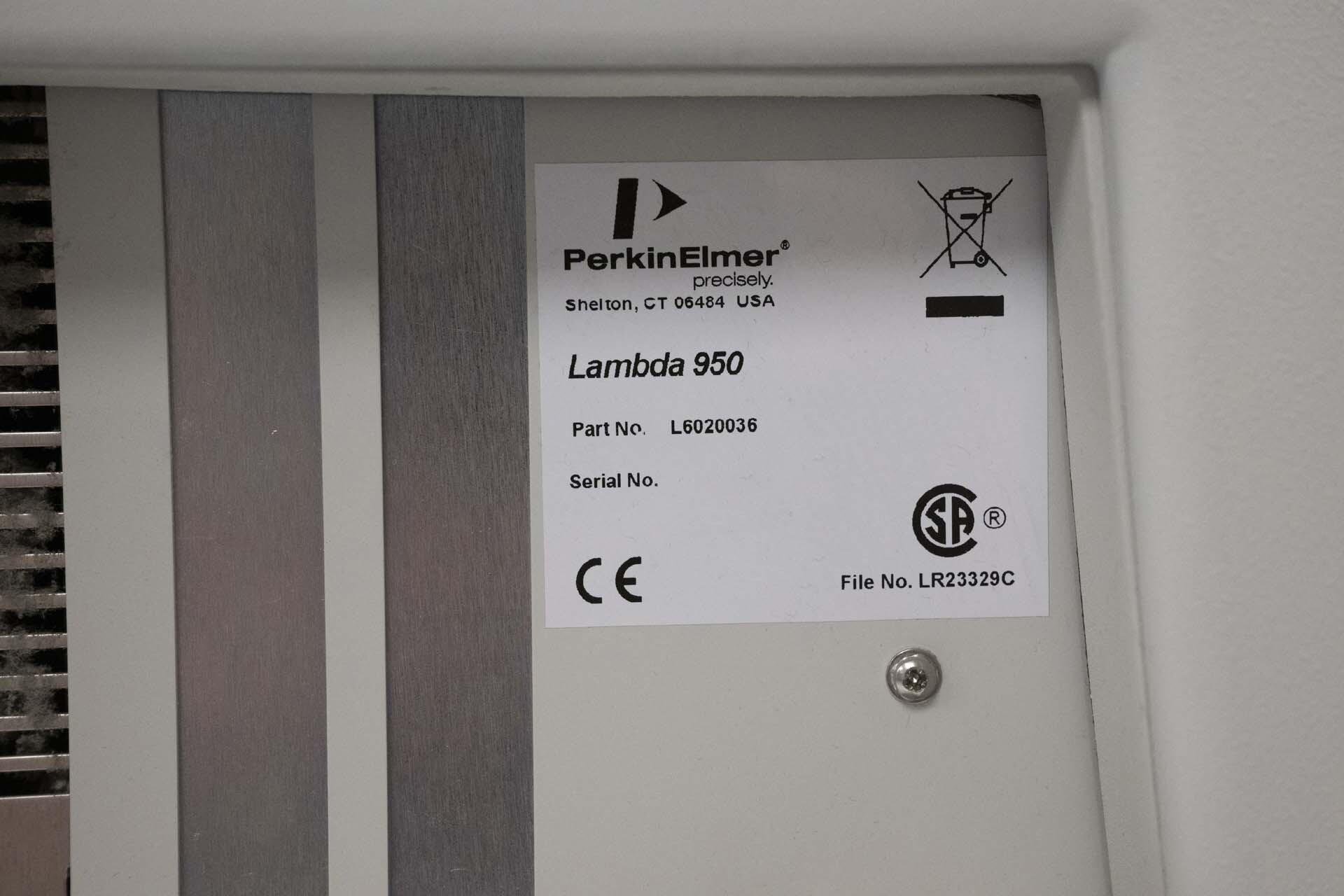 사진 사용됨 PERKIN ELMER Lambda 950 판매용