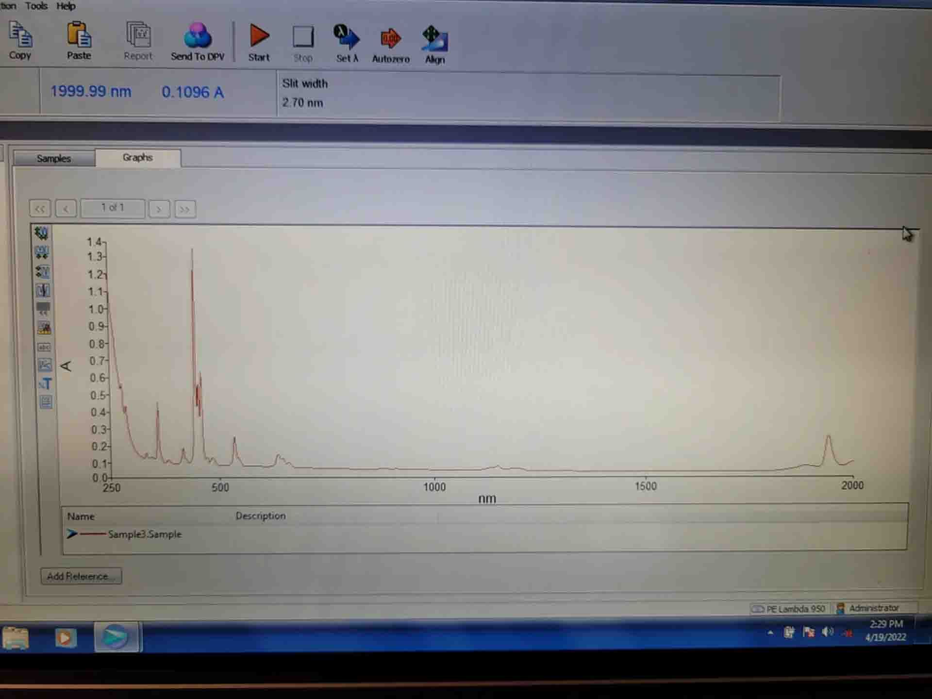 Foto Verwendet PERKIN ELMER Lambda 950 Zum Verkauf