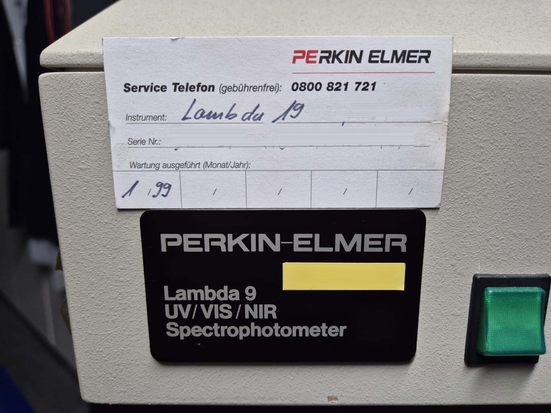 Photo Used PERKIN ELMER Lambda 9 For Sale