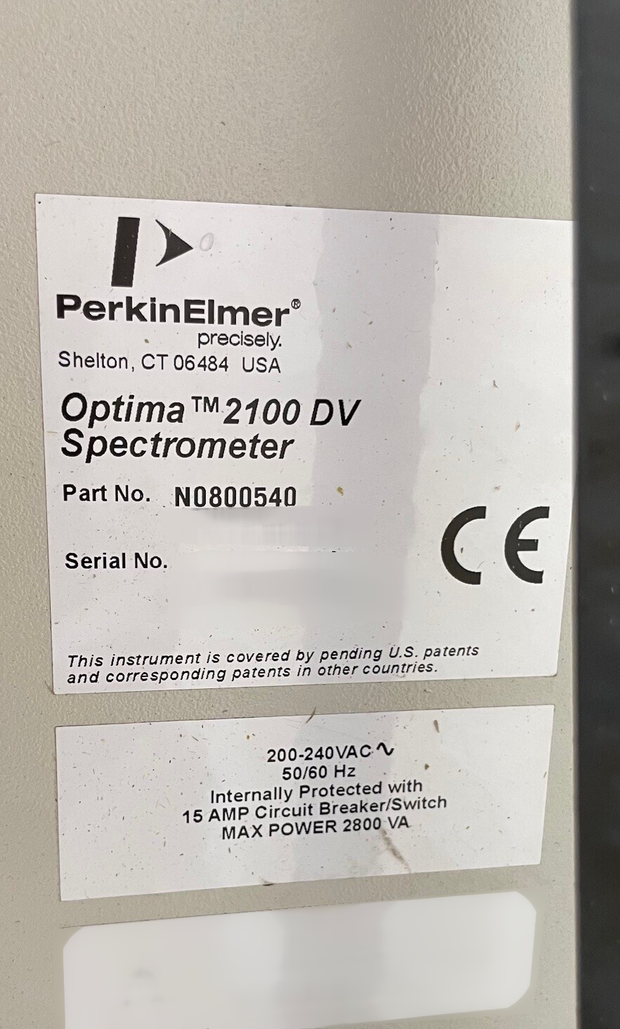 フォト（写真） 使用される PERKIN ELMER Optima 2100 DV 販売のために