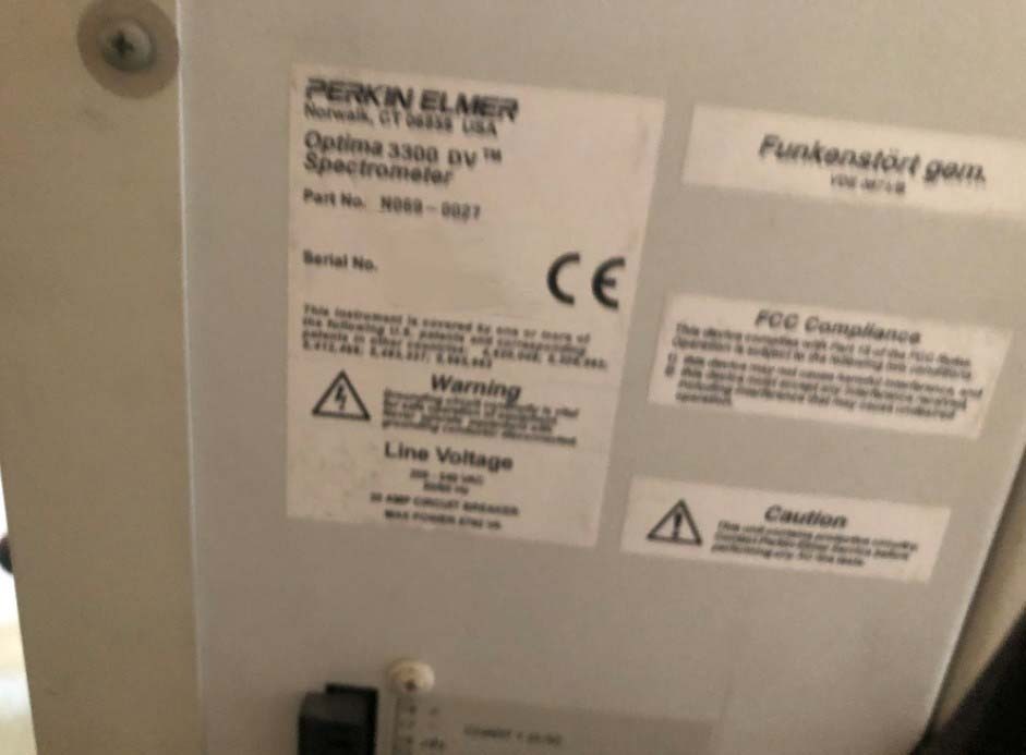 圖為 已使用的 PERKIN ELMER Optima 3300 DV 待售