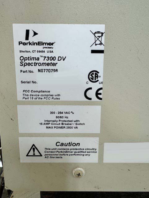 Photo Utilisé PERKIN ELMER Optima 7300 DV À vendre