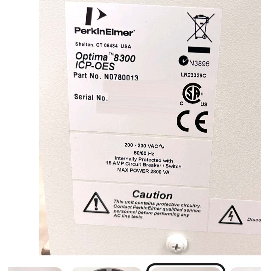사진 사용됨 PERKIN ELMER Optima 8300 판매용