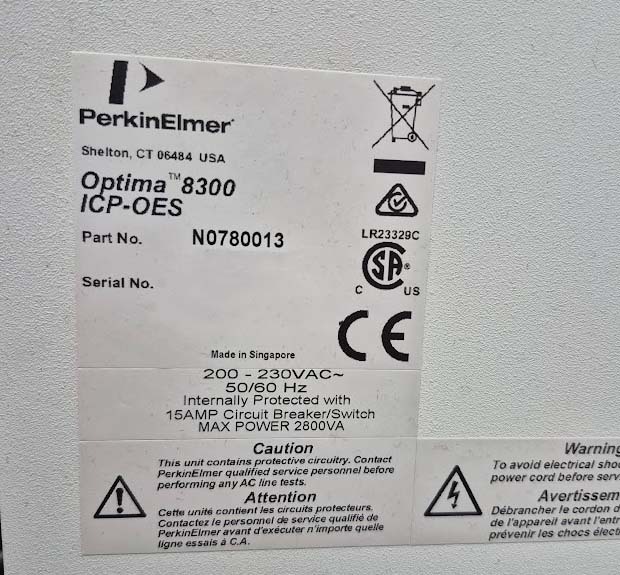 图为 已使用的 PERKIN ELMER Optima 8300 待售
