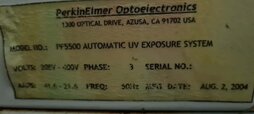 Photo Used PERKIN ELMER PF5500 For Sale