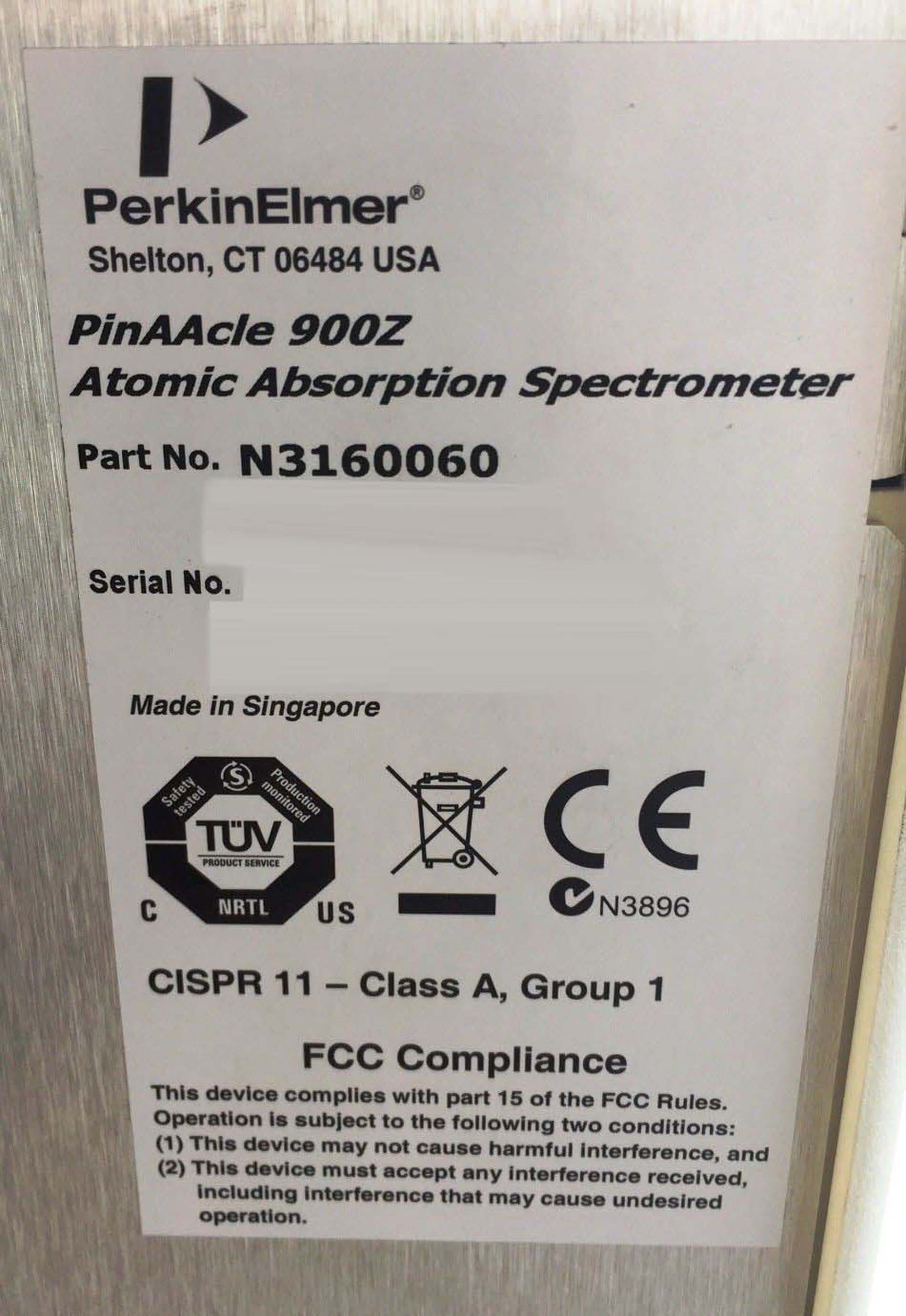 图为 已使用的 PERKIN ELMER Pinaacle 900Z 待售