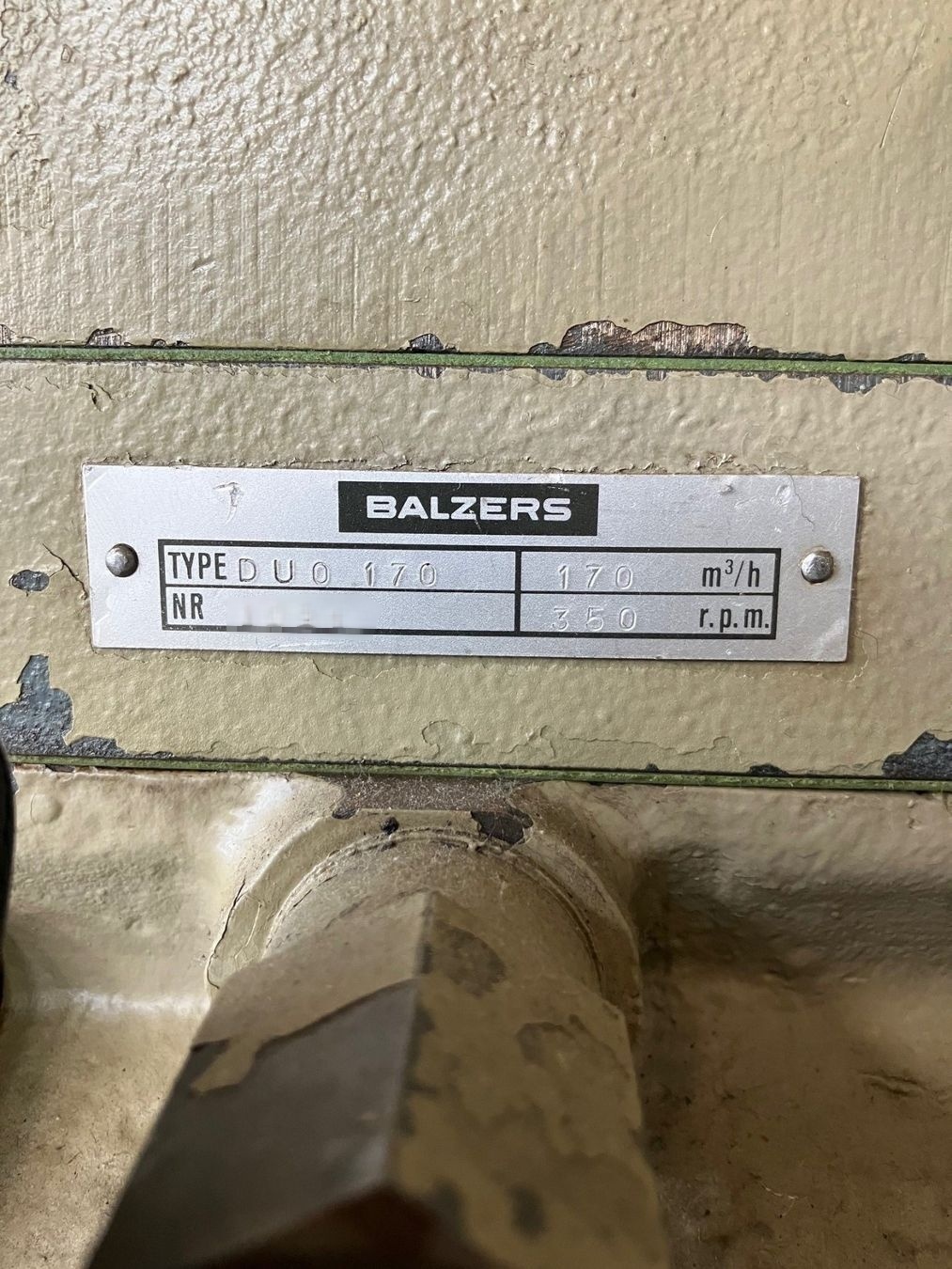 Foto Verwendet PFEIFFER / BALZERS DUO 170 Zum Verkauf