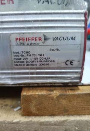 Photo Used PFEIFFER / BALZERS TMH 262 For Sale