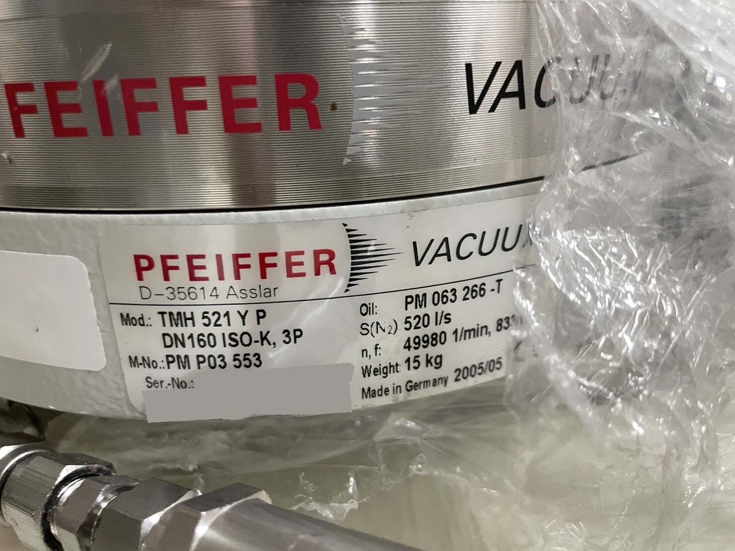 Photo Used PFEIFFER / BALZERS TMH 521 Y P For Sale