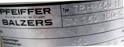 Foto Verwendet PFEIFFER / BALZERS TPH 450H Zum Verkauf