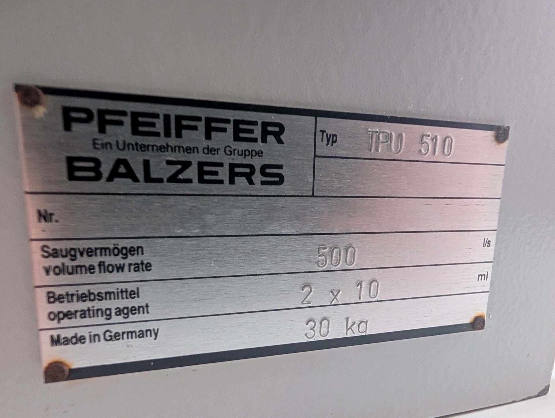 Foto Verwendet PFEIFFER / BALZERS TPH 510 Zum Verkauf