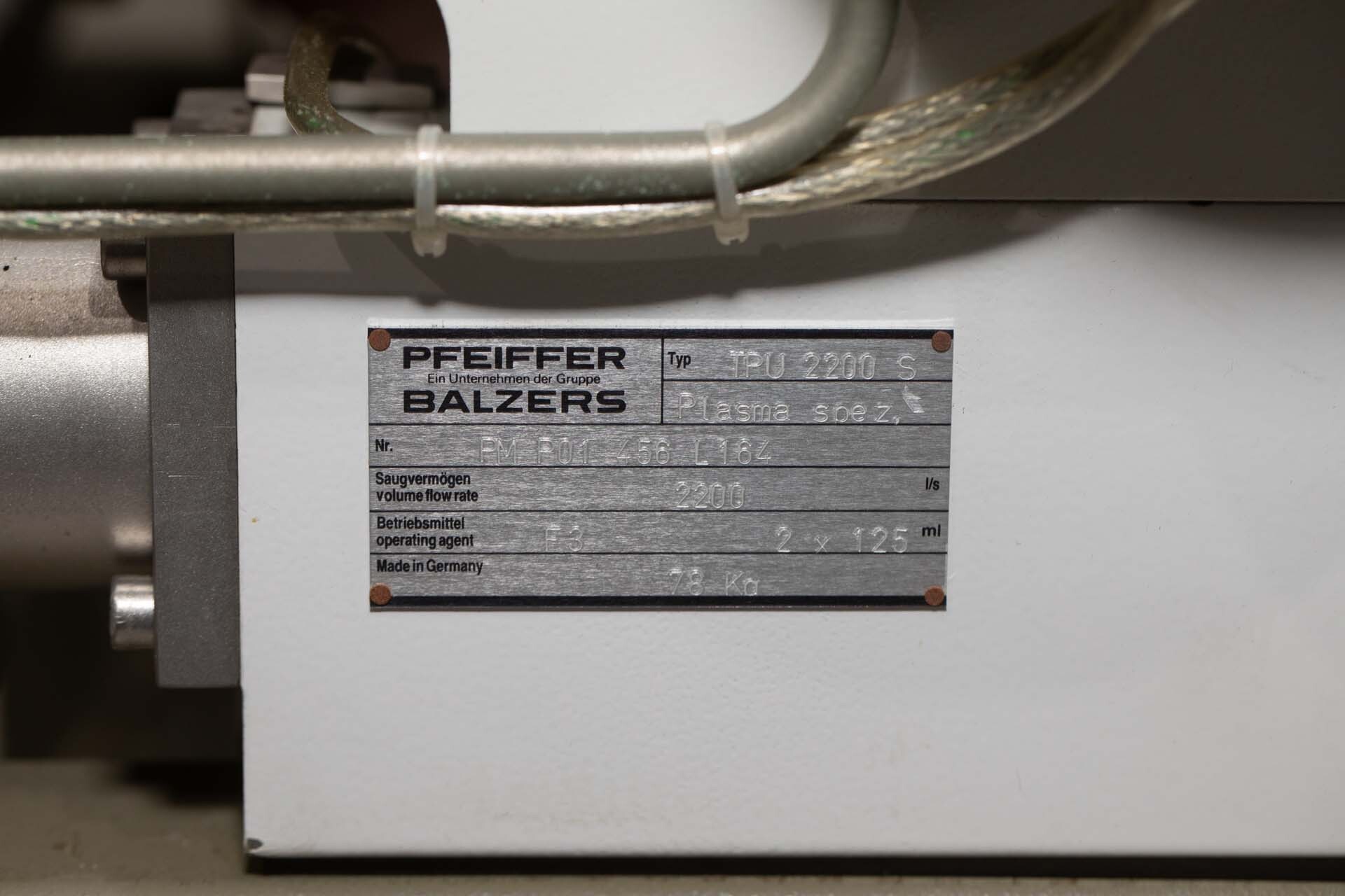 Photo Utilisé PFEIFFER / BALZERS TPU 2200S À vendre