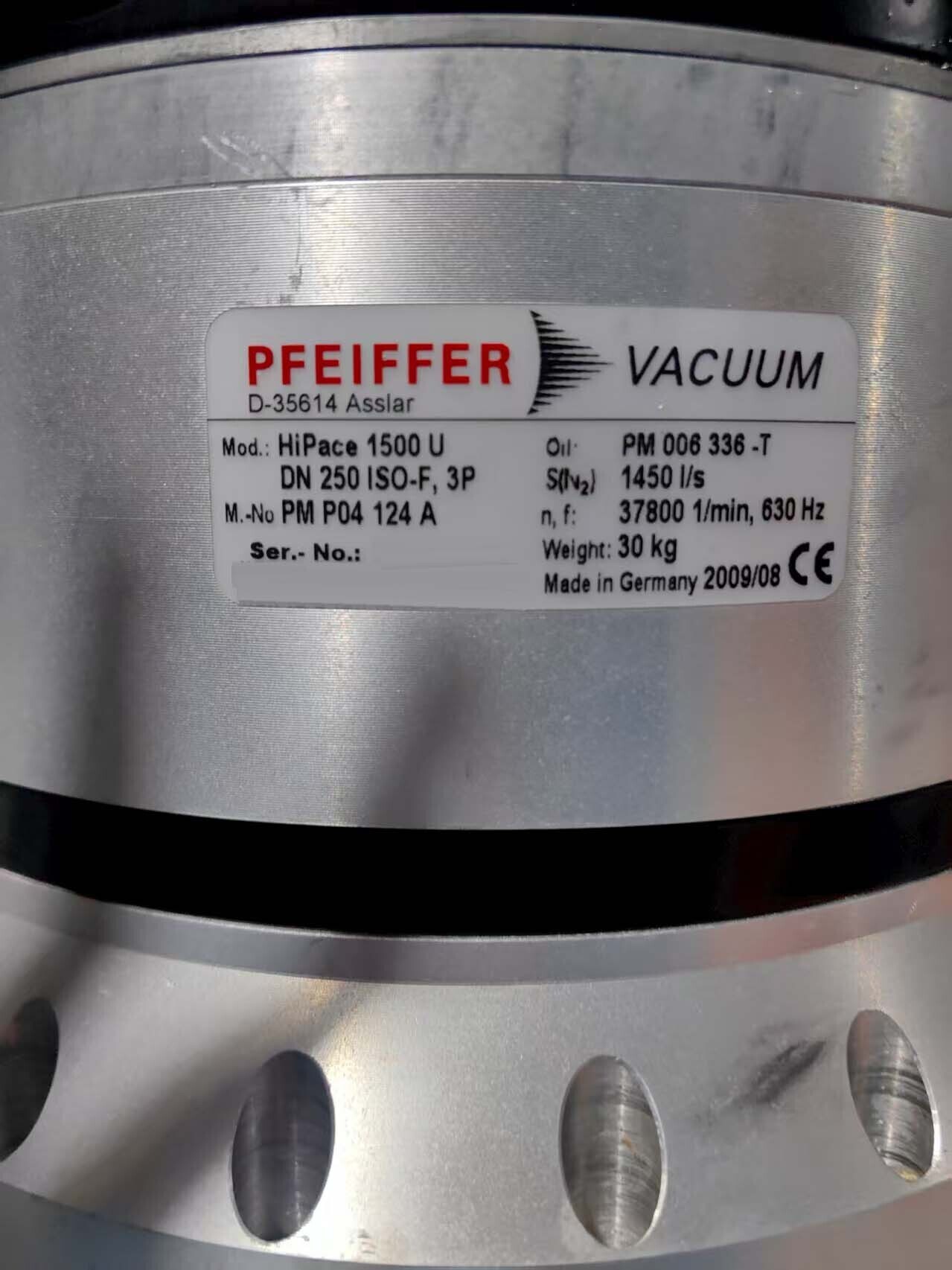 圖為 已使用的 PFEIFFER HiPace 1500U 待售