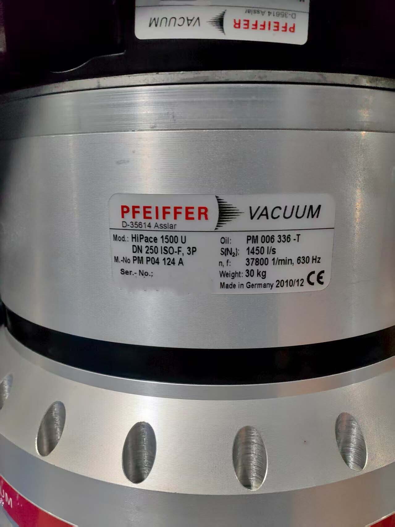 圖為 已使用的 PFEIFFER HiPace 1500U 待售