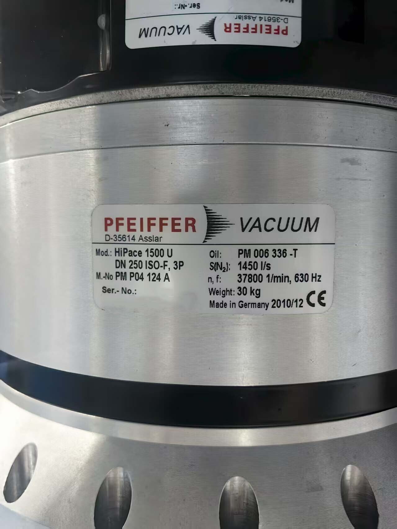 圖為 已使用的 PFEIFFER HiPace 1500U 待售