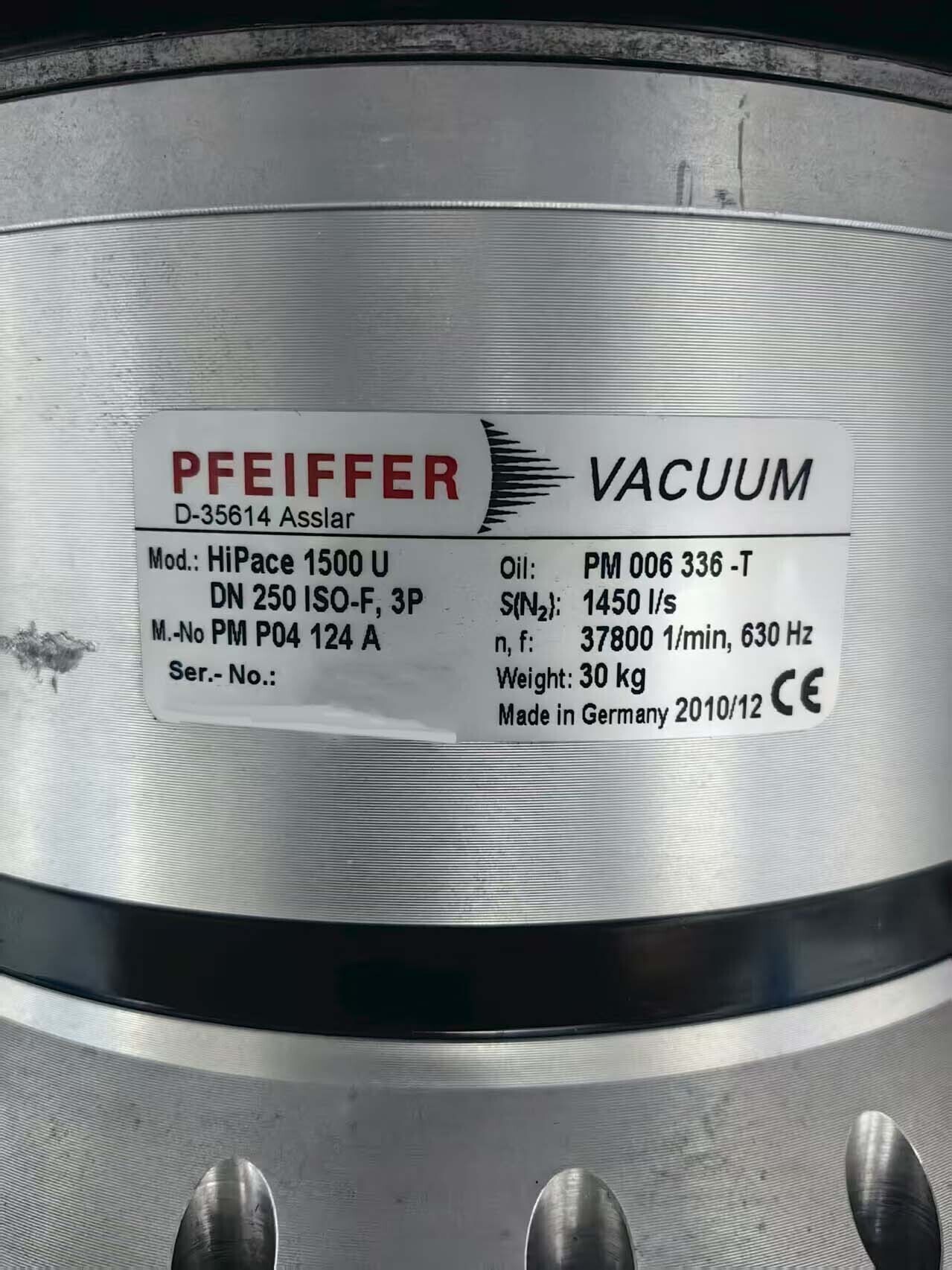 圖為 已使用的 PFEIFFER HiPace 1500U 待售