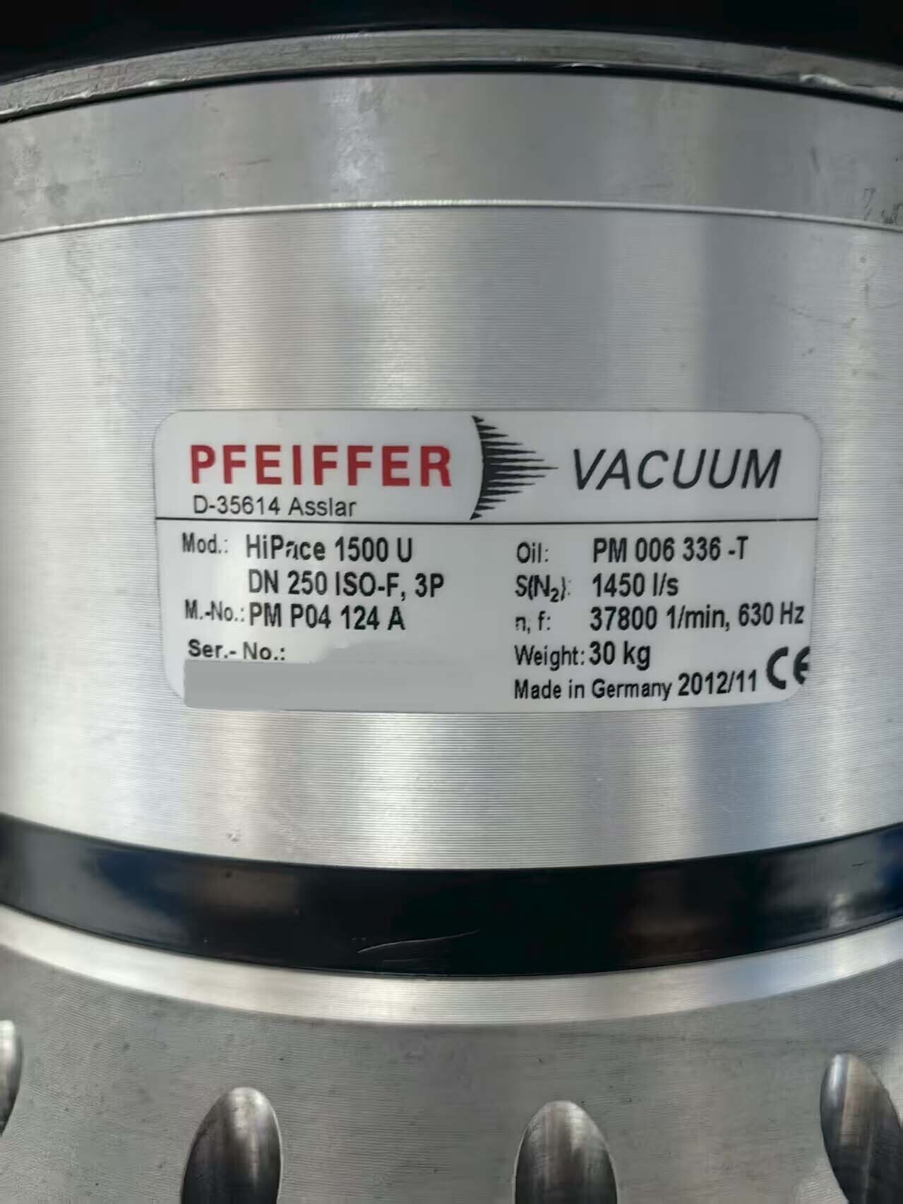 圖為 已使用的 PFEIFFER HiPace 1500U 待售