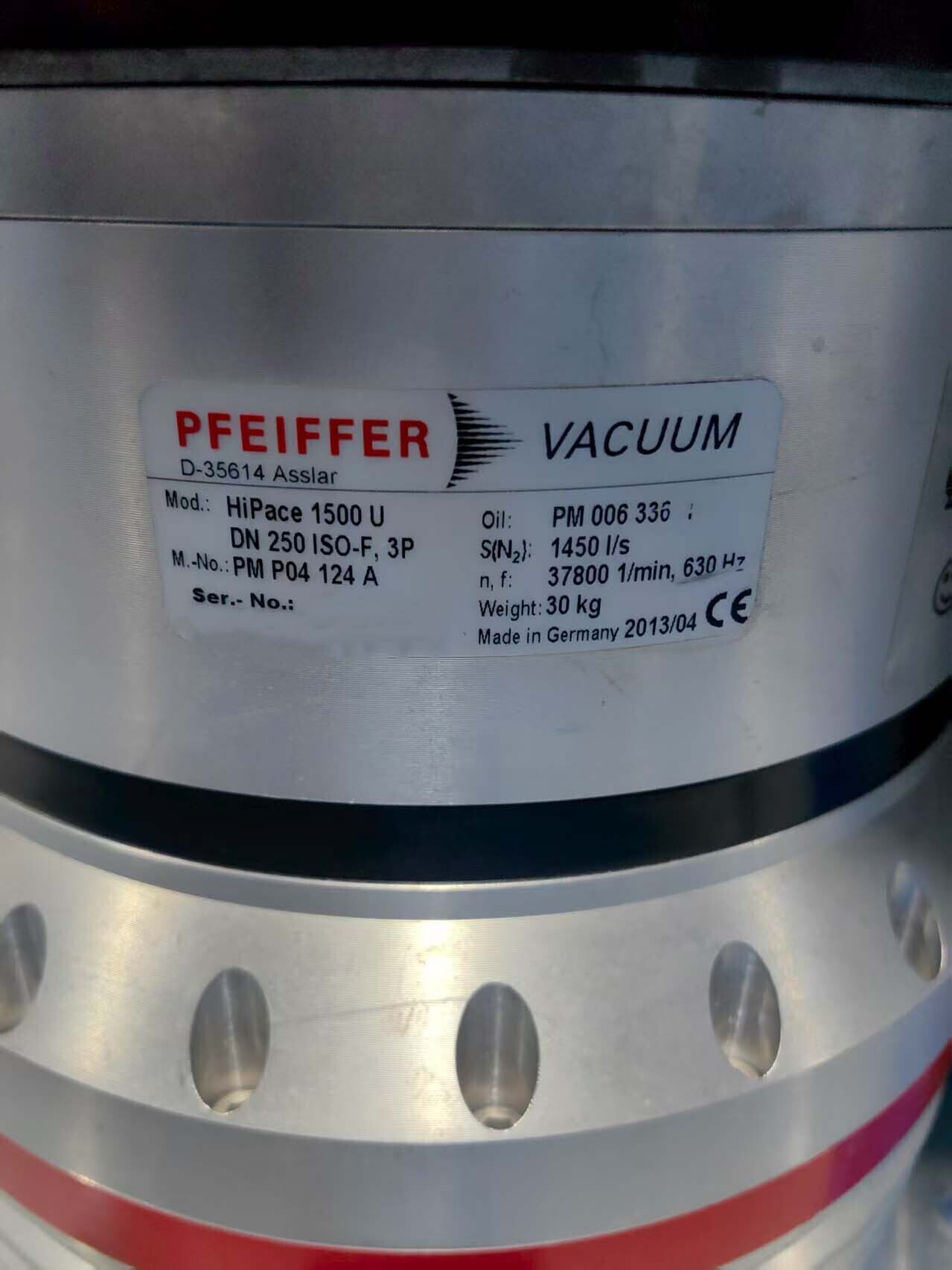 圖為 已使用的 PFEIFFER HiPace 1500U 待售