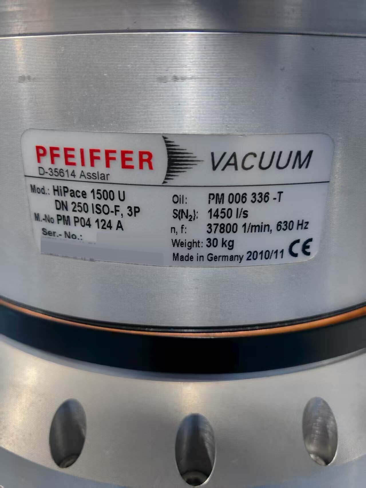 圖為 已使用的 PFEIFFER HiPace 1500U 待售