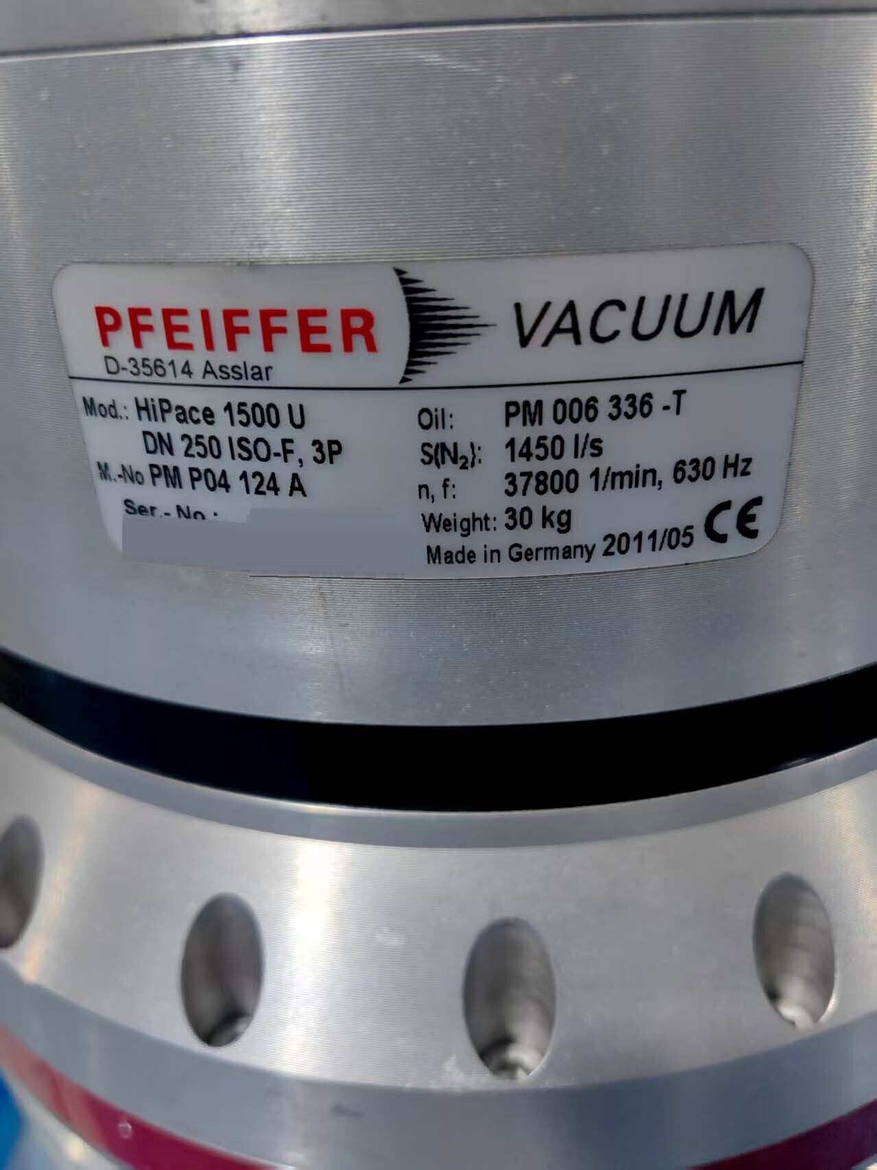 圖為 已使用的 PFEIFFER HiPace 1500U 待售