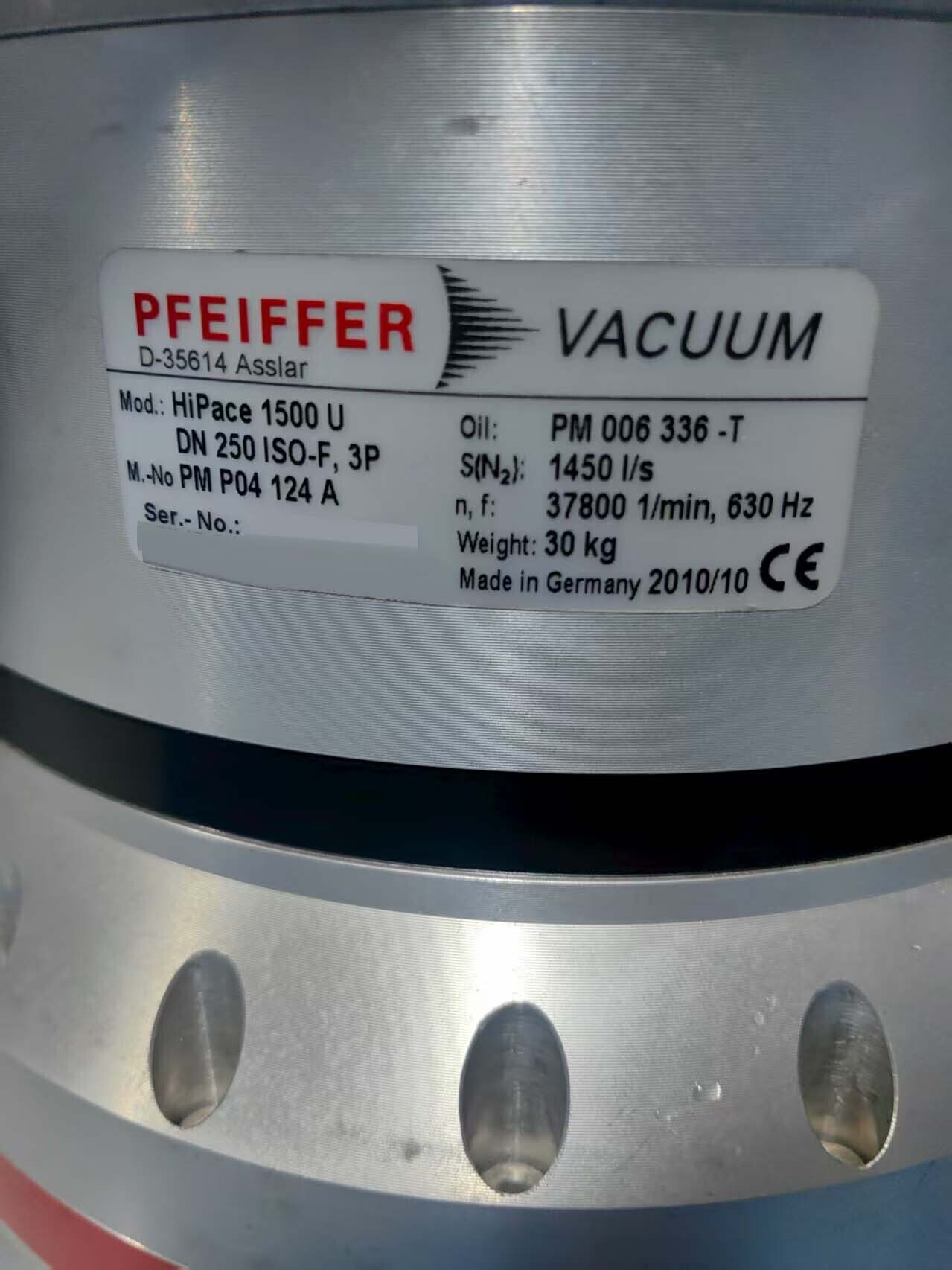 圖為 已使用的 PFEIFFER HiPace 1500U 待售