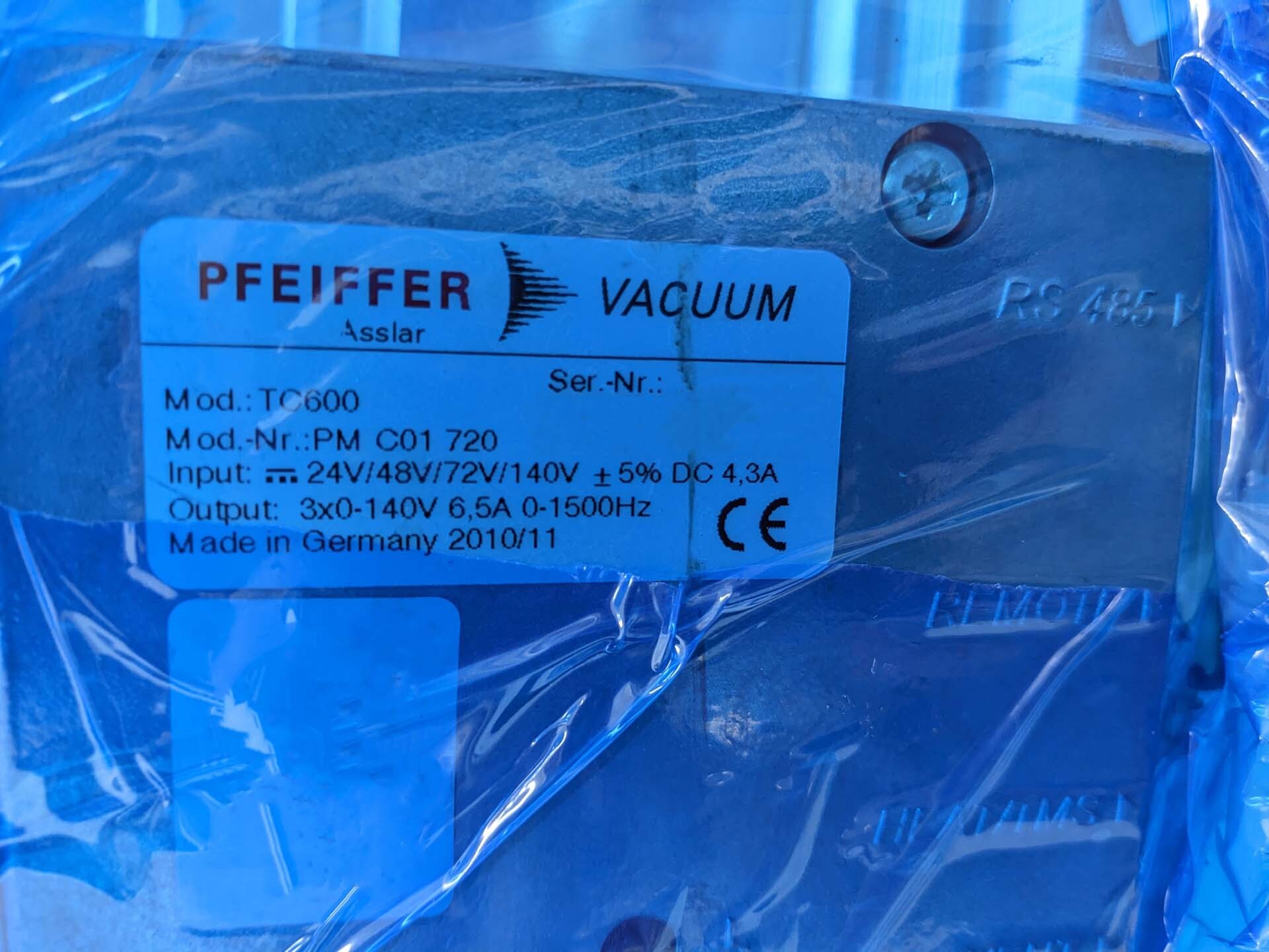 Photo Used PFEIFFER VACUUM TC 600 For Sale