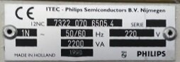 圖為 已使用的 PHILIPS / ITEC 7322 070 6505.4 待售