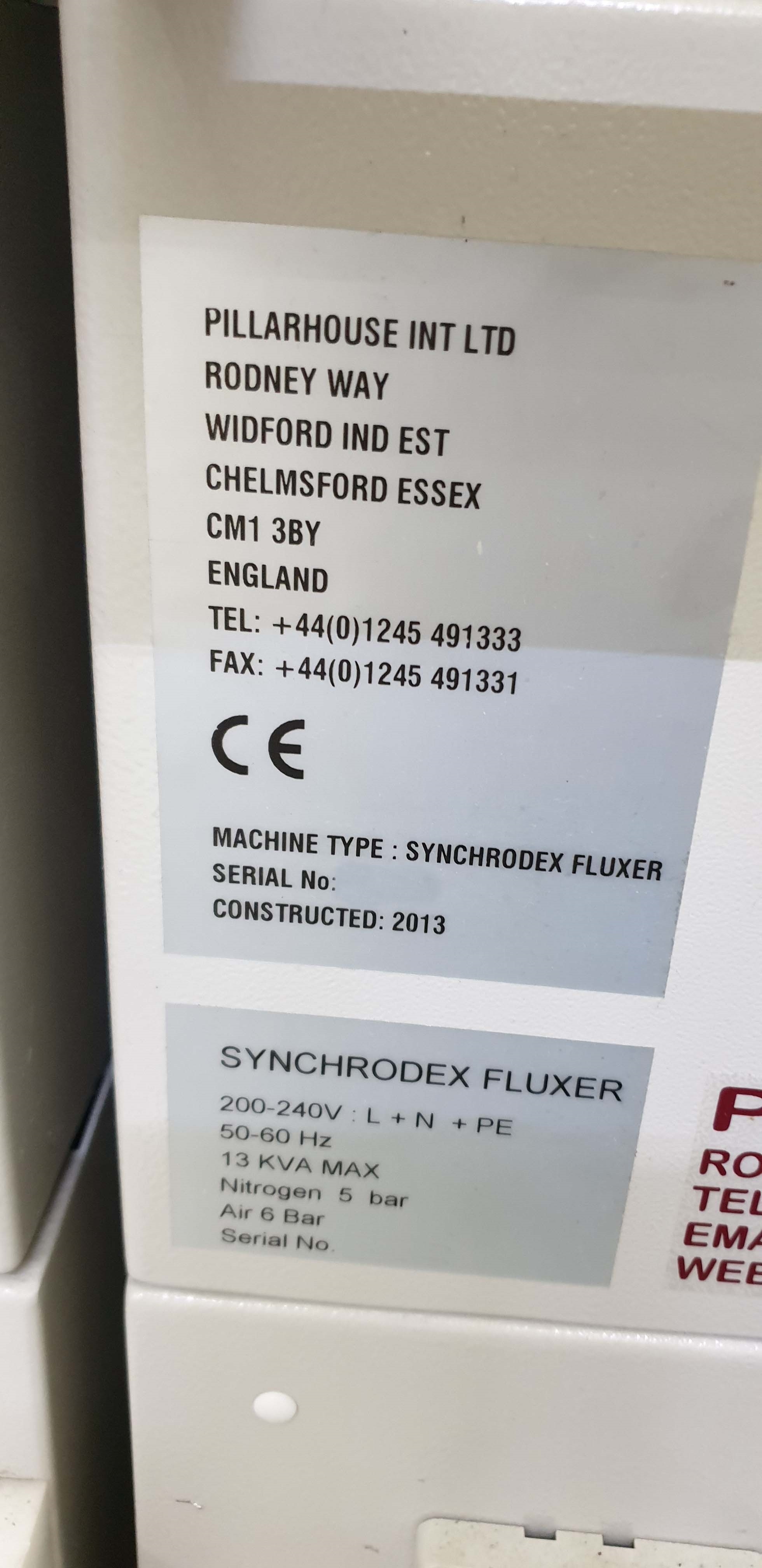 Photo Used PILLARHOUSE Fluxer Synchrodex 460 For Sale