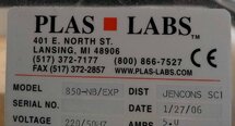 Photo Used PLAS-LABS 850-NB/EXP For Sale