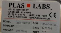 Photo Used PLAS-LABS 850-NB/EXP For Sale