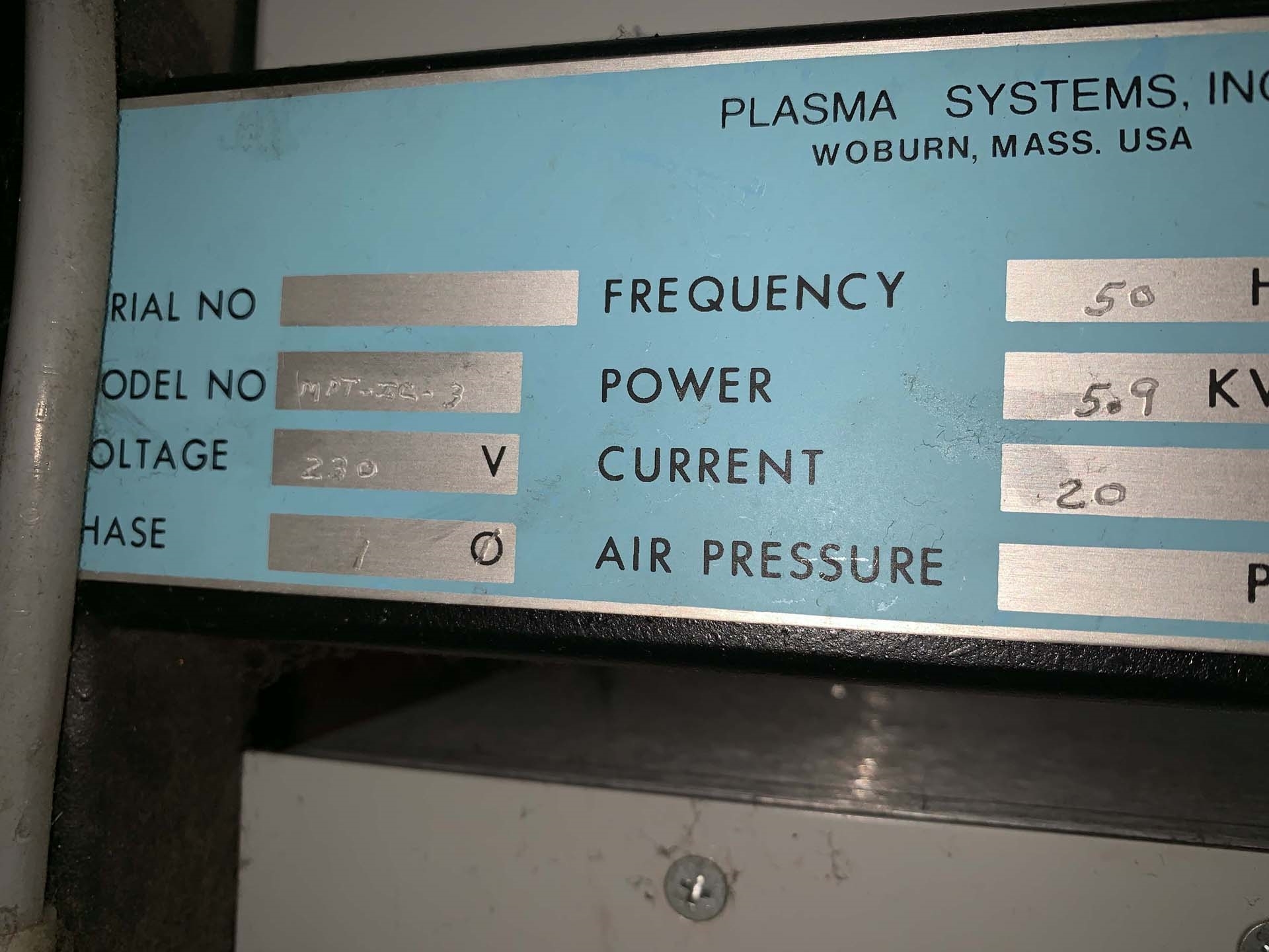 フォト（写真） 使用される PLASMA SYSTEMS MPT-IC-3 販売のために