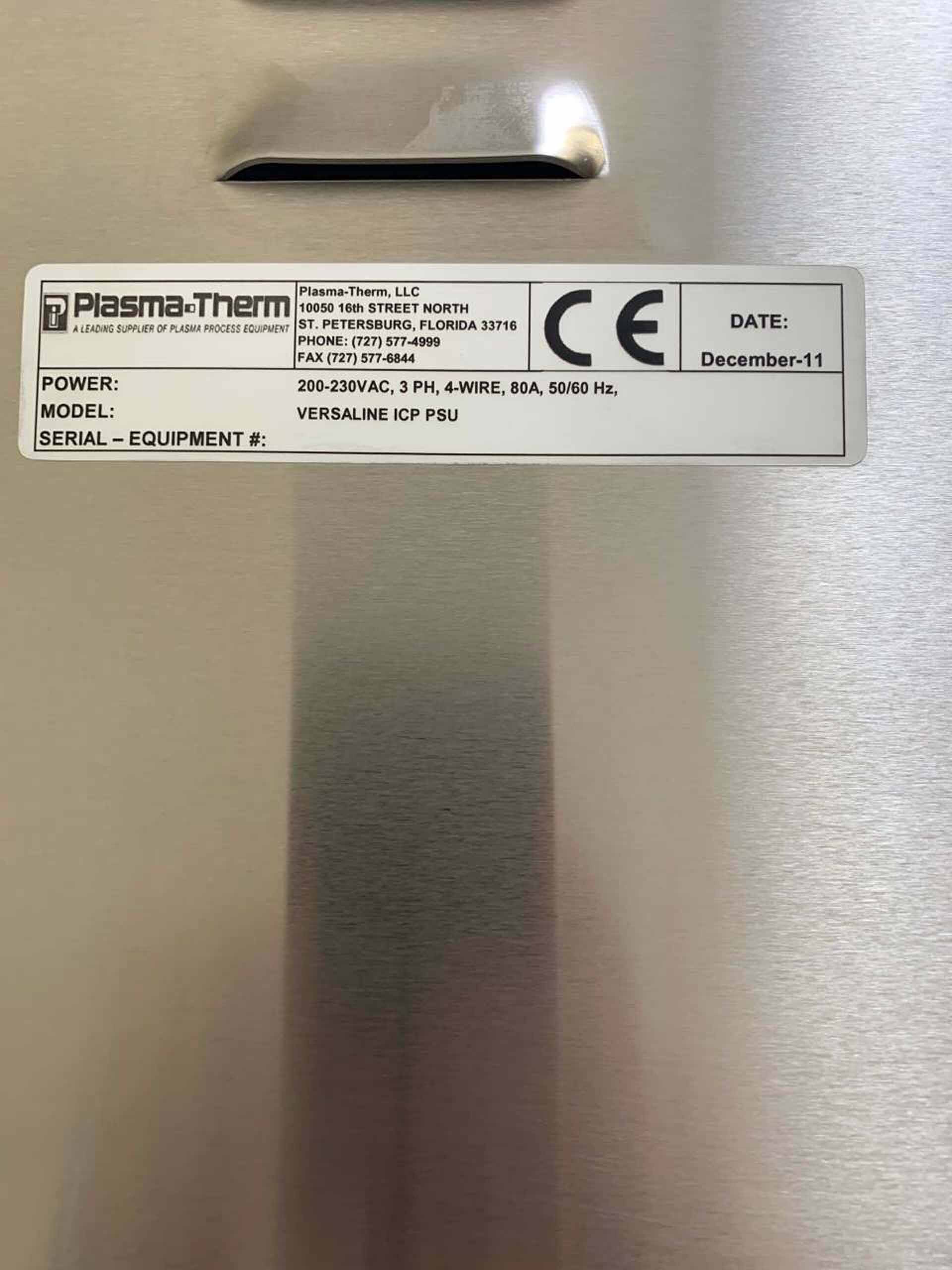 Photo Used PLASMATHERM Versaline For Sale