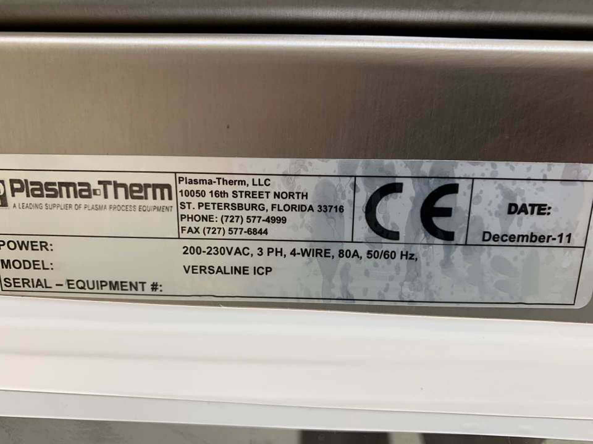 Photo Used PLASMATHERM Versaline For Sale