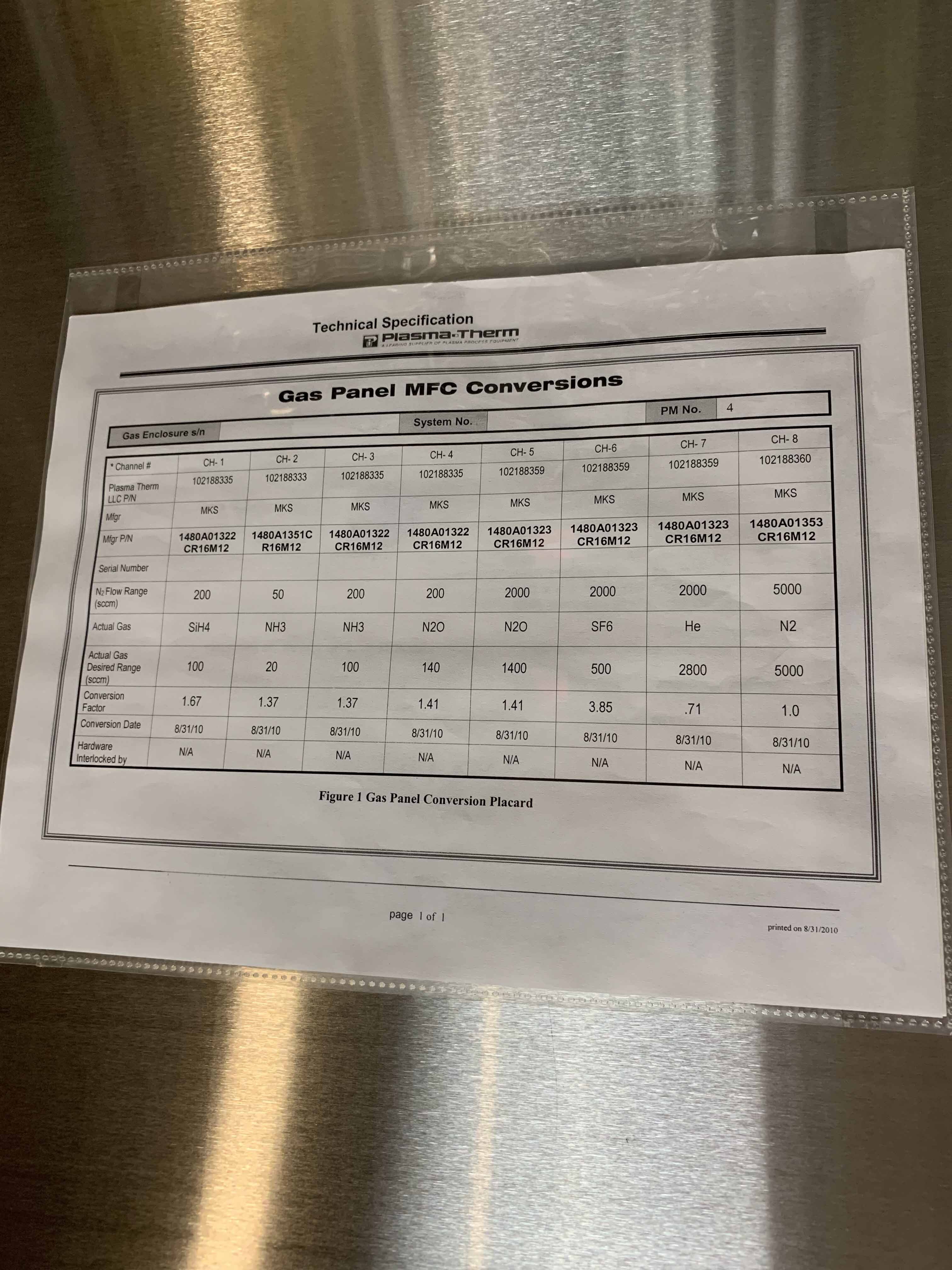 Photo Used PLASMATHERM Versaline For Sale