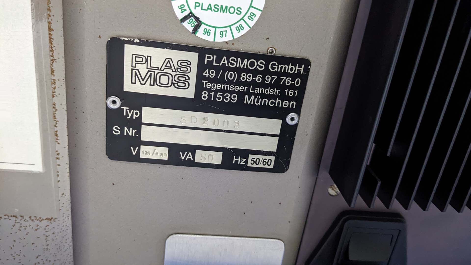 사진 사용됨 PLASMOS SD 2003 판매용