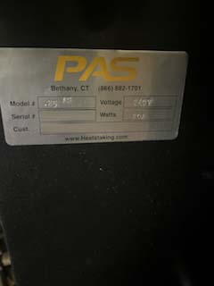 Foto Verwendet PLASTIC ASSEMBLY SYSTEMS / PAS 25AS Zum Verkauf