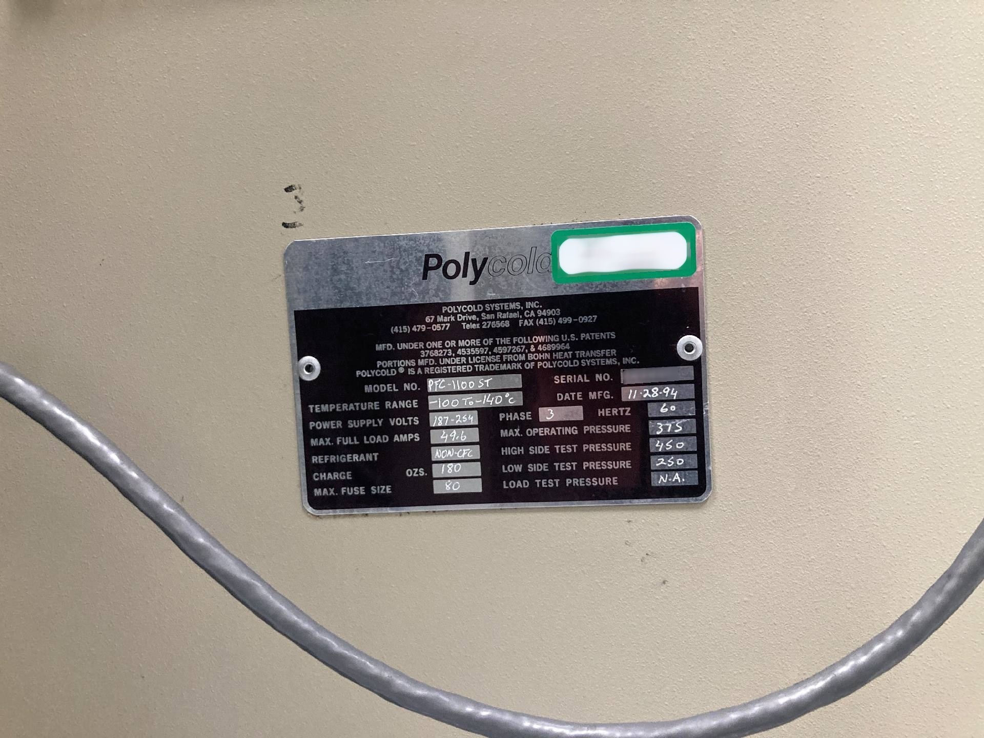 사진 사용됨 POLYCOLD PFC 1100 ST 판매용