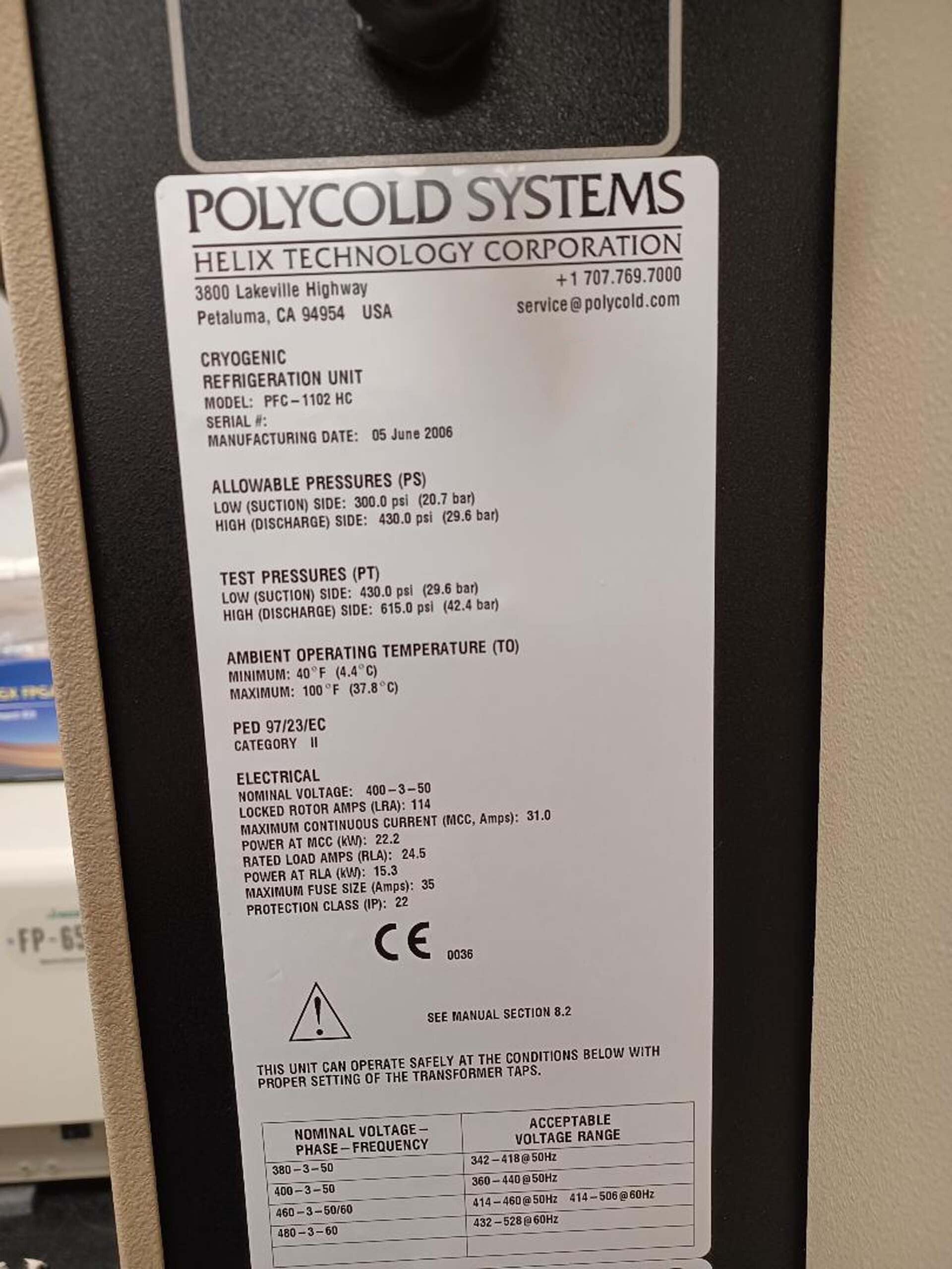 フォト（写真） 使用される POLYCOLD PFC-1102 HC 販売のために
