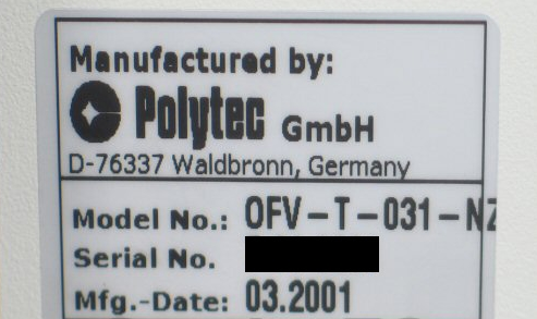 Foto Verwendet POLYTEC VCT 72 / OFV-T-031 Zum Verkauf