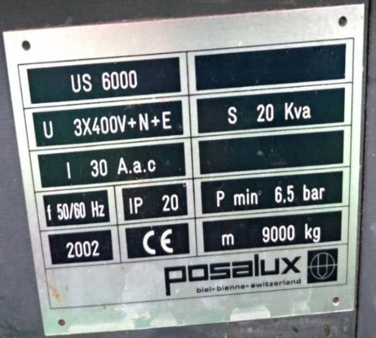 사진 사용됨 POSALUX Ultraspeed 6000 판매용