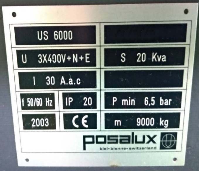 Photo Used POSALUX Ultraspeed 6000 For Sale