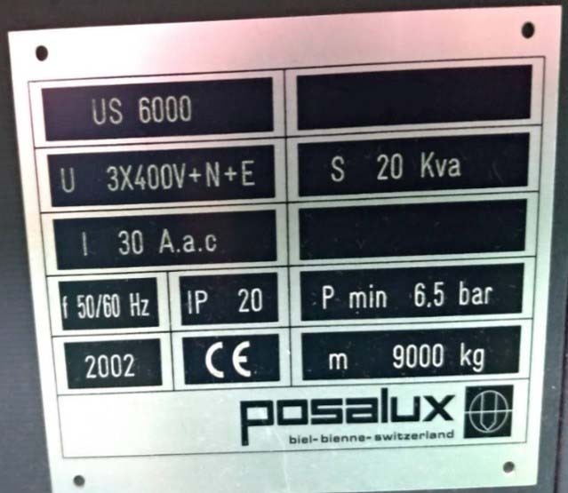 Photo Used POSALUX Ultraspeed 6000 For Sale