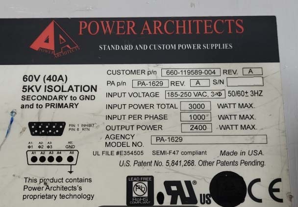 Foto Verwendet POWER ARCHITEC PA-1629 Zum Verkauf