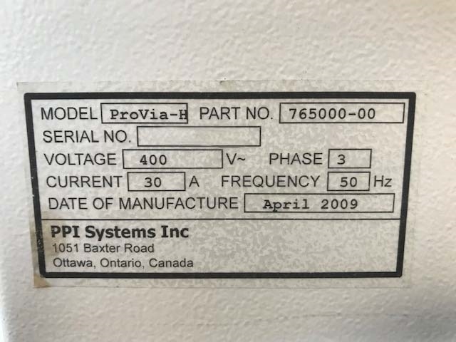 圖為 已使用的 PPI SYSTEMS INC ProVia-H 待售