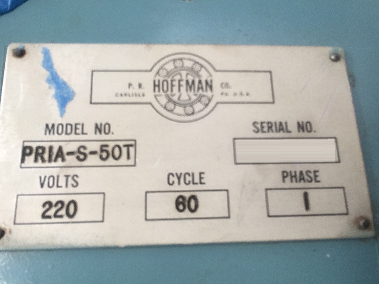 Photo Used PR HOFFMAN PRIA-S 50T For Sale